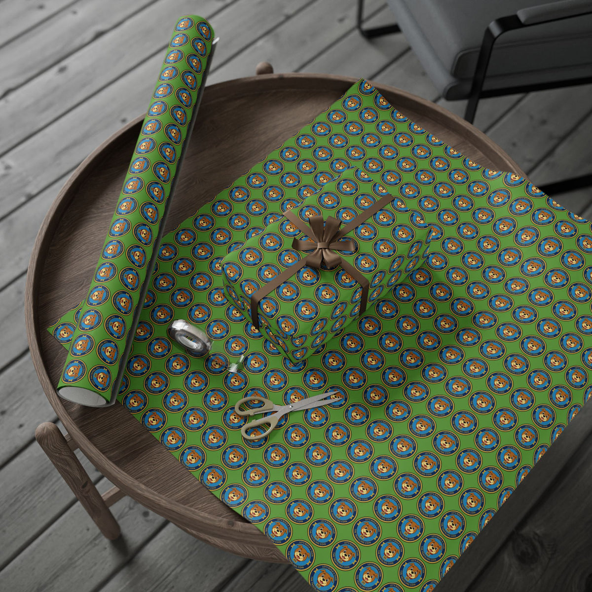 The Traveling Coin Wrapping Paper - Green
