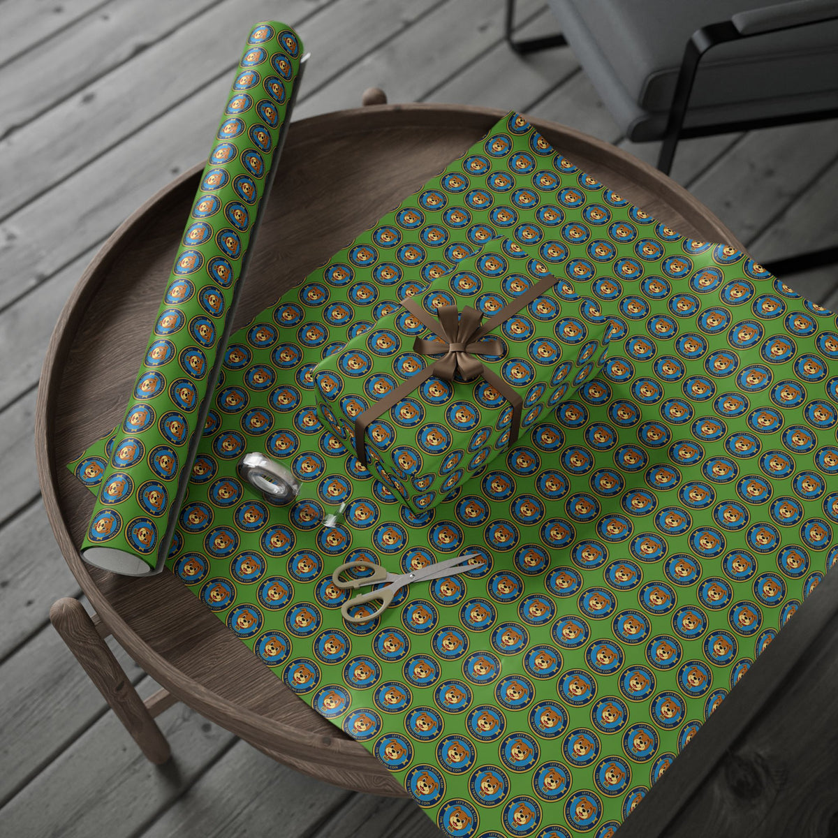 The Traveling Coin Wrapping Paper - Green