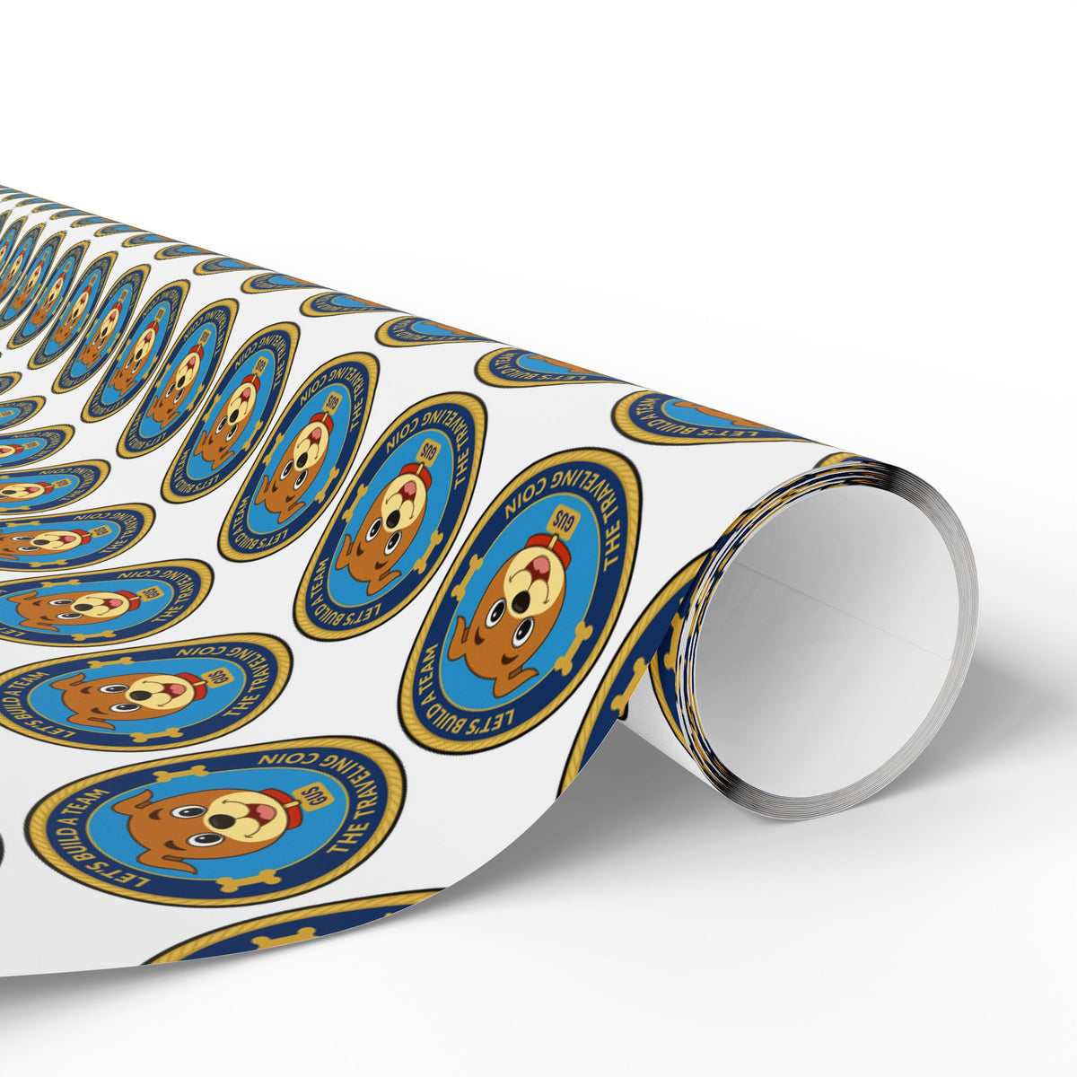 The Traveling Coin Wrapping Paper - White