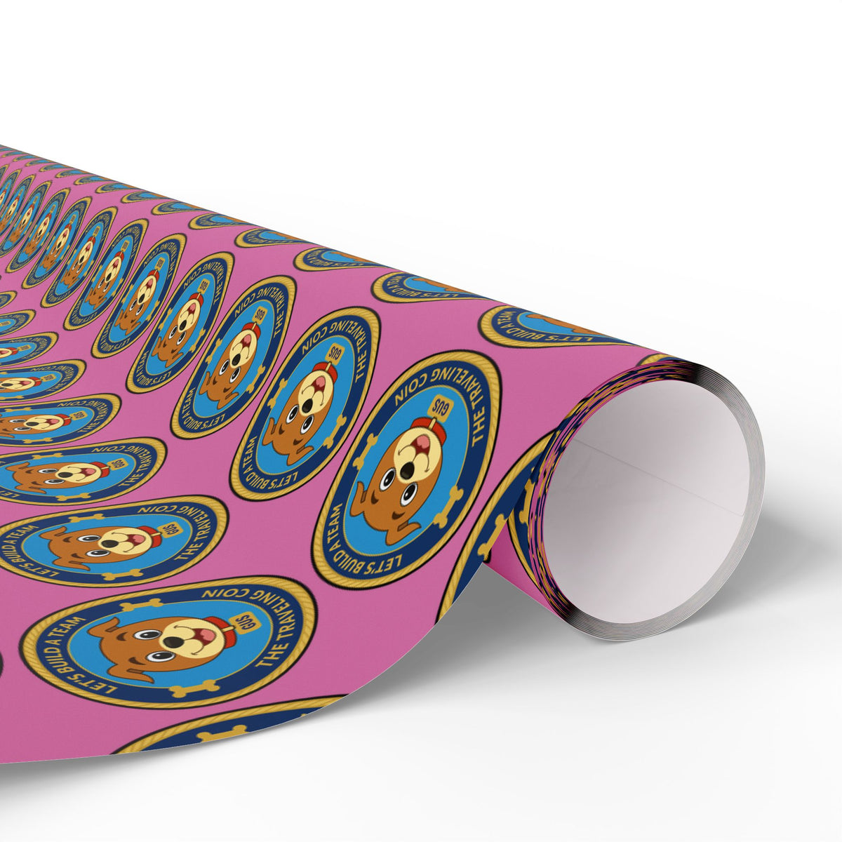 The Traveling Coin Wrapping Paper - Light Pink