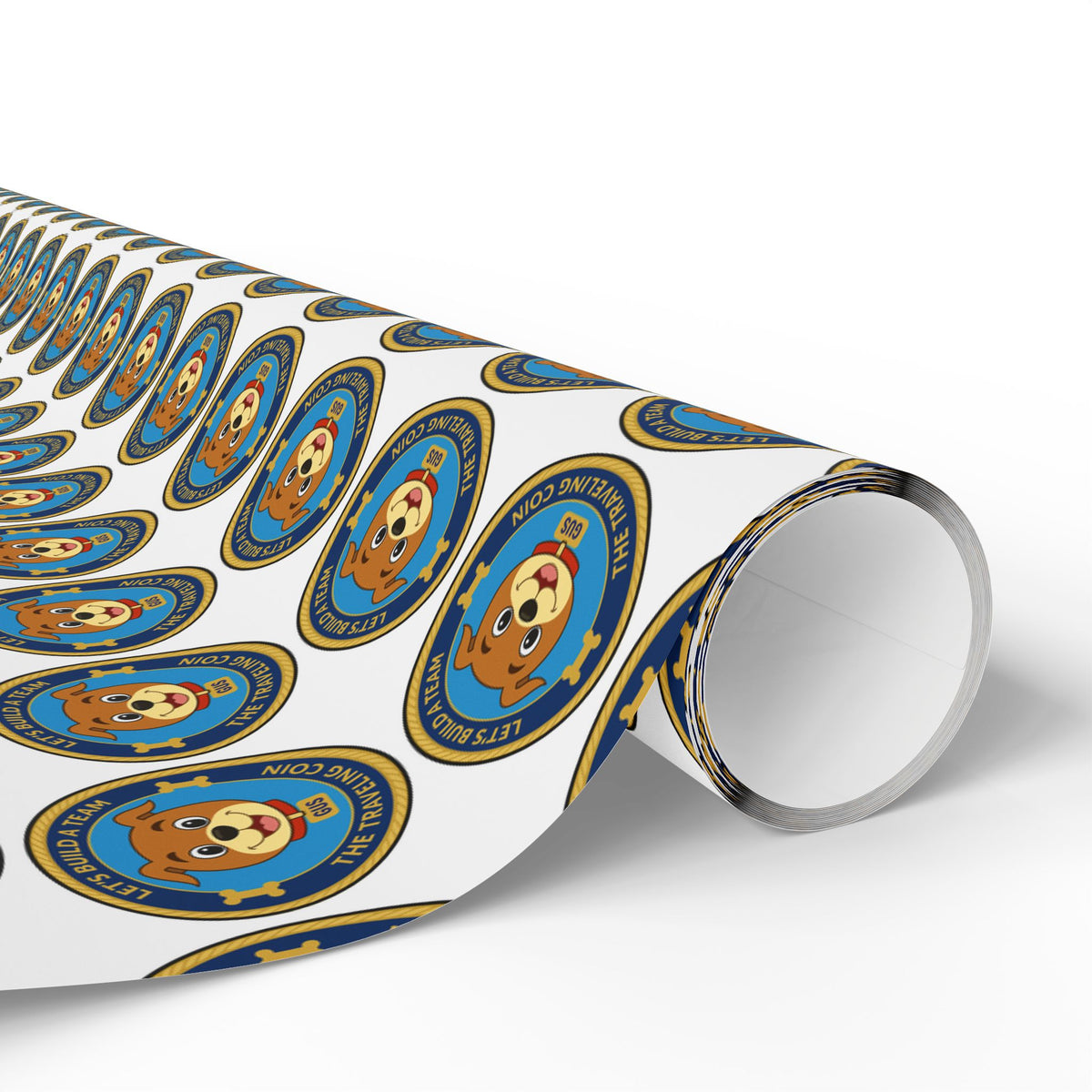 The Traveling Coin Wrapping Paper - White