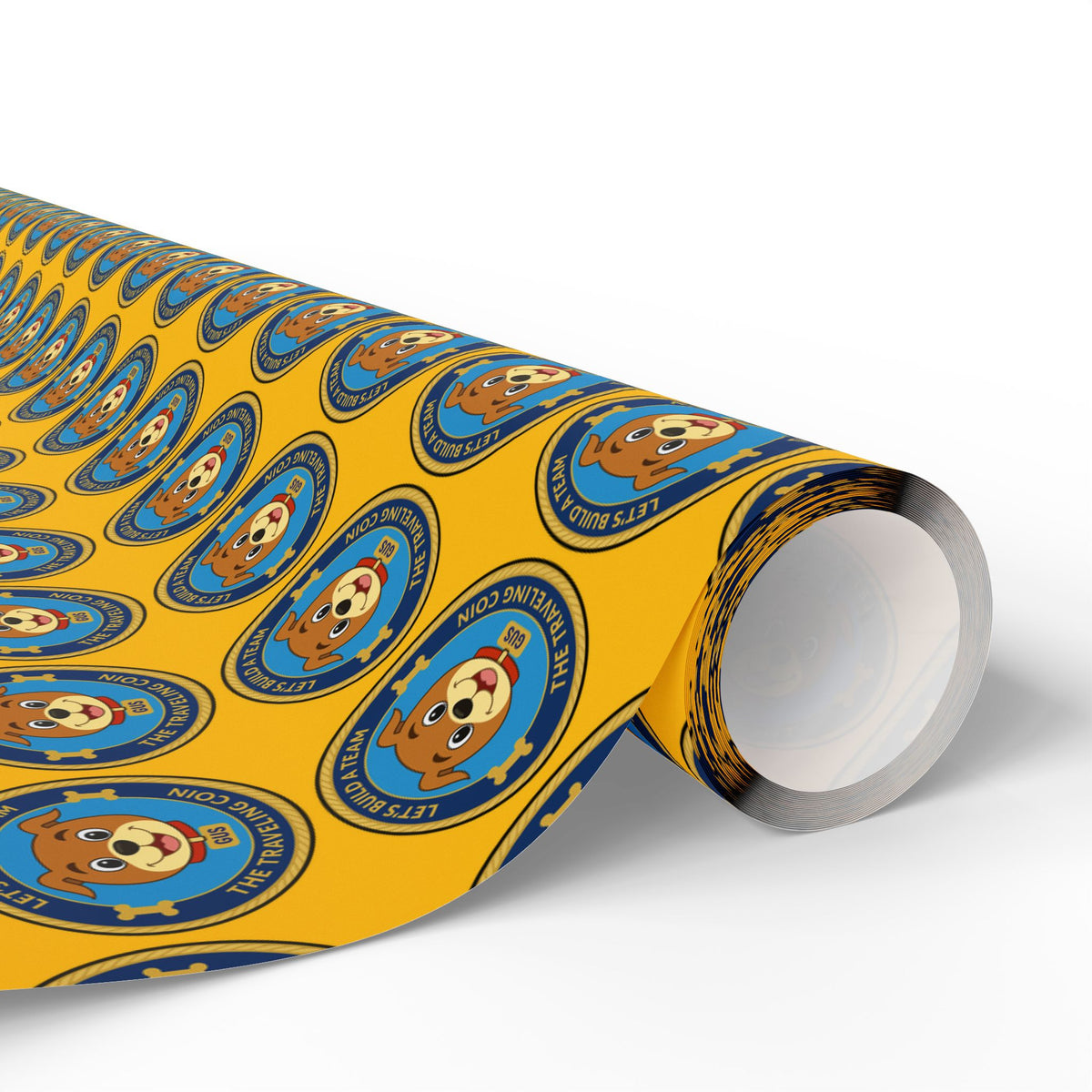 The Traveling Coin Wrapping Paper - Yellow