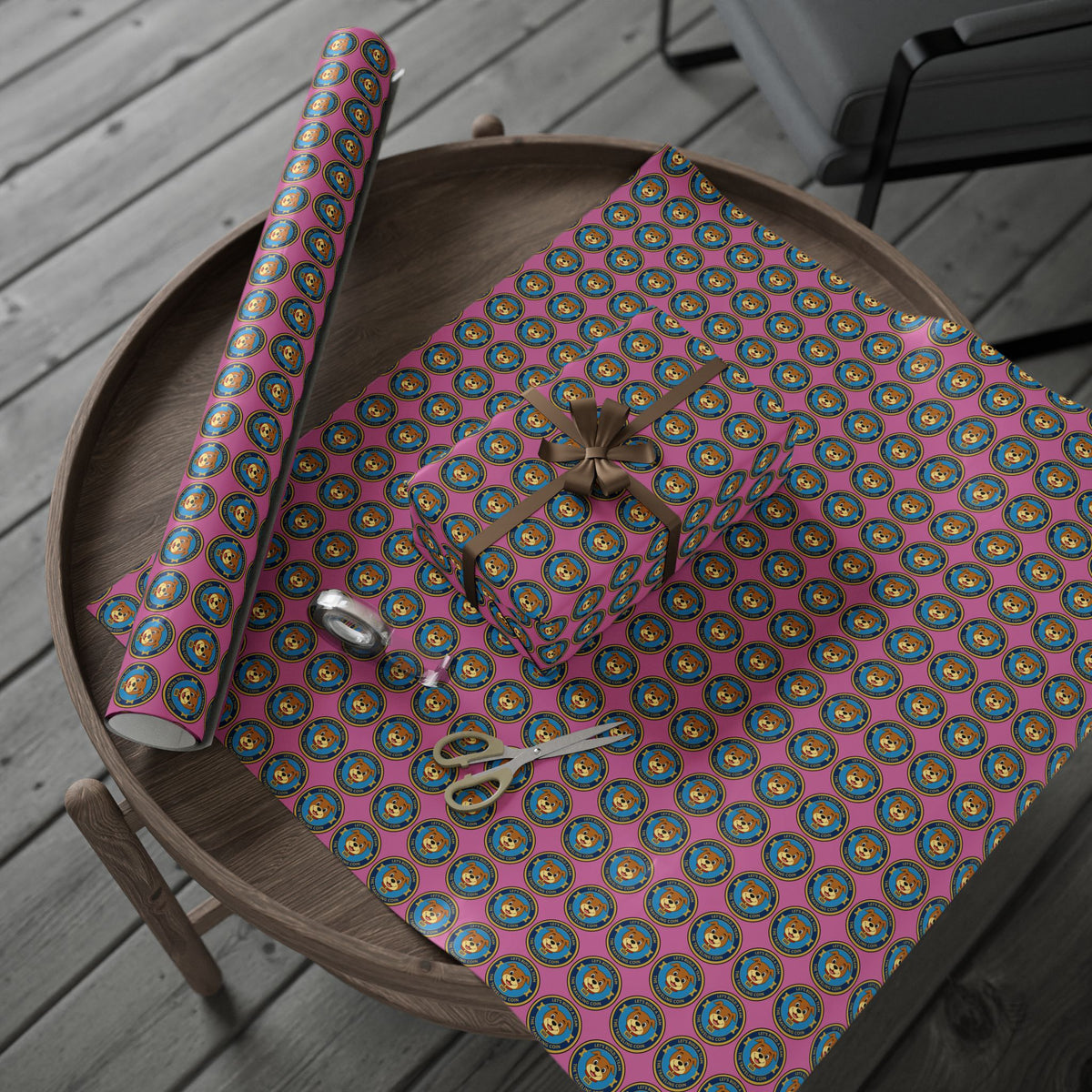 The Traveling Coin Wrapping Paper - Light Pink