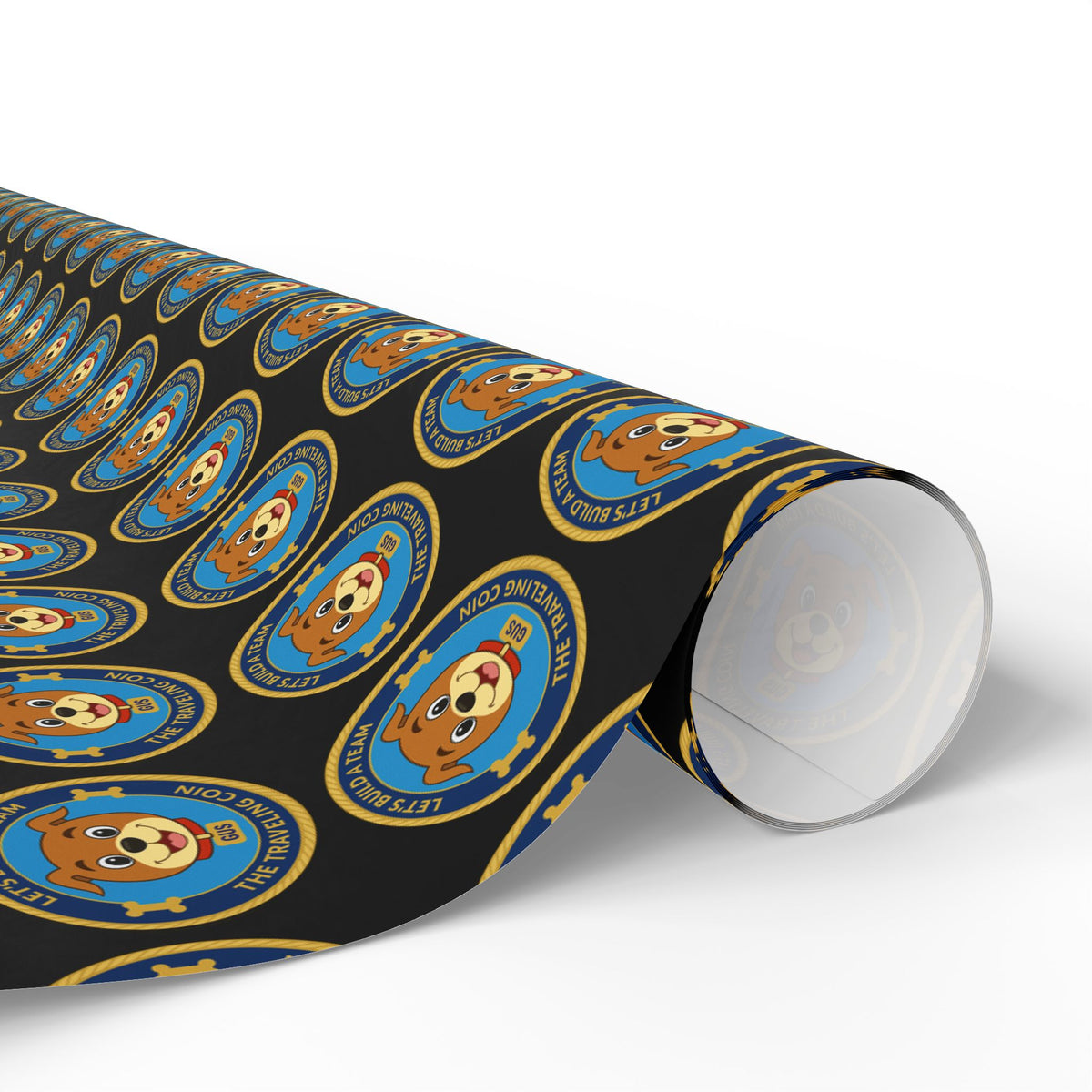 The Traveling Coin Wrapping Paper - Black