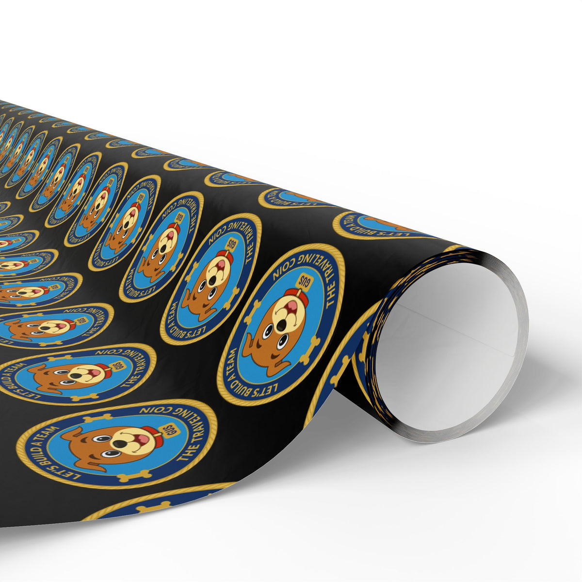 The Traveling Coin Wrapping Paper - Black