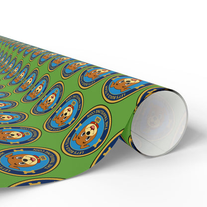 The Traveling Coin Wrapping Paper - Green