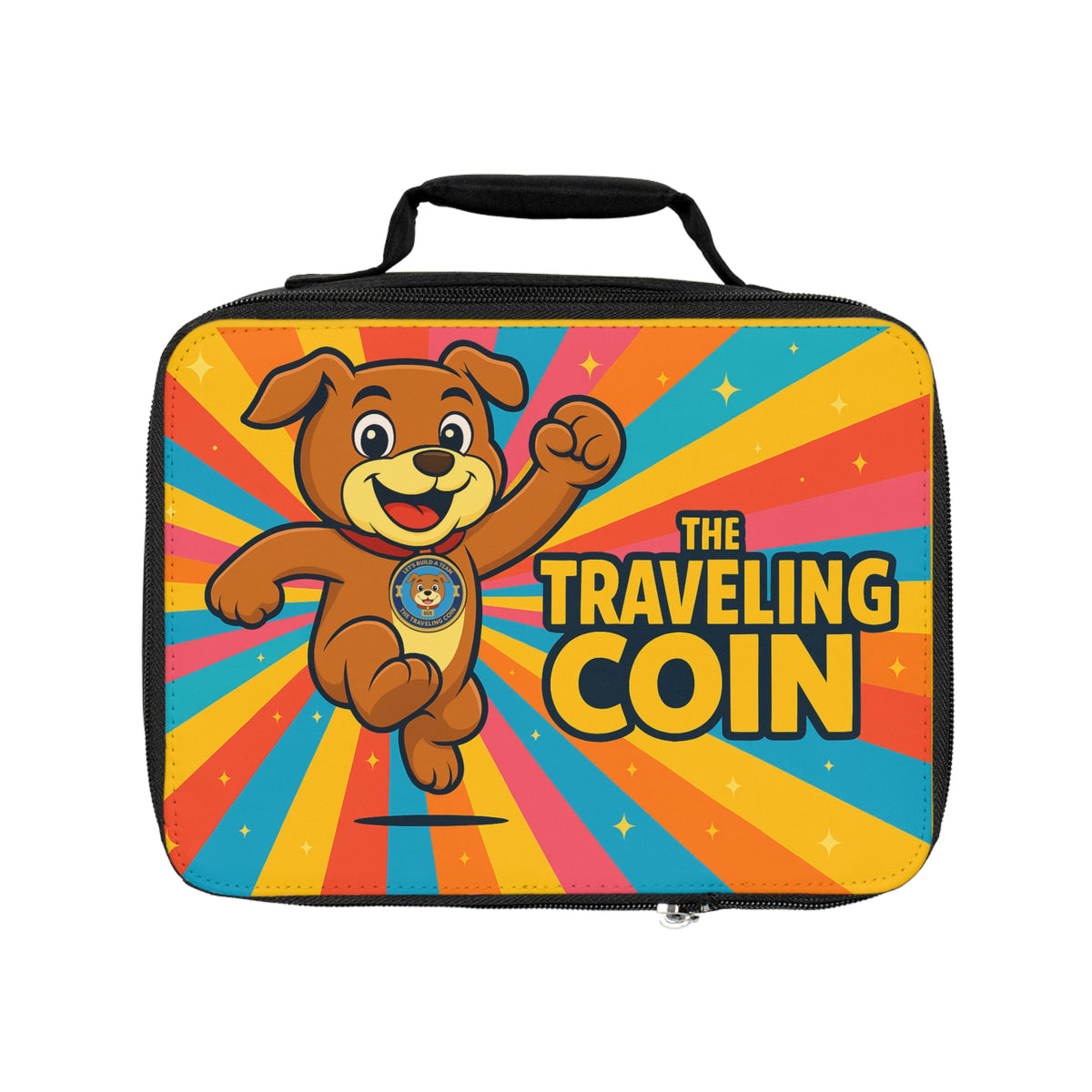 The Traveling Coin Kids Retro Lunch Bag