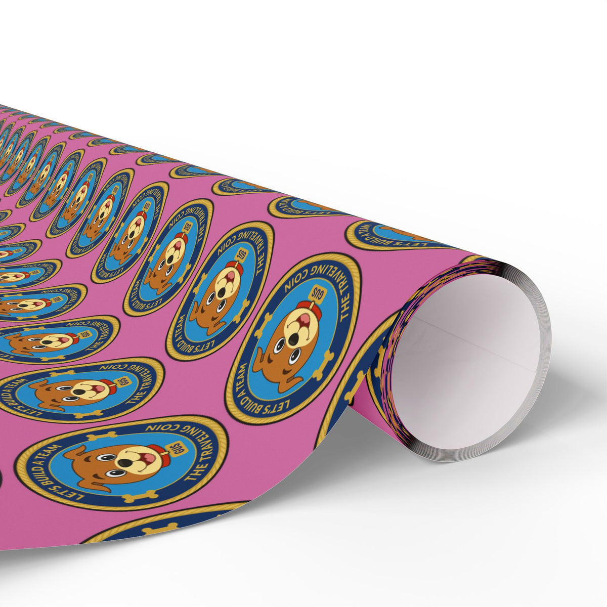 The Traveling Coin Wrapping Paper - Light Pink