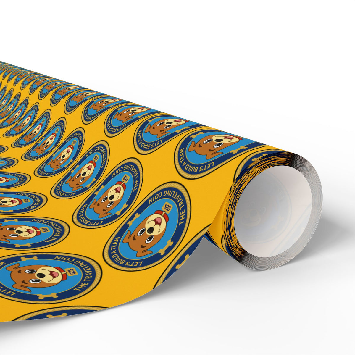 The Traveling Coin Wrapping Paper - Yellow