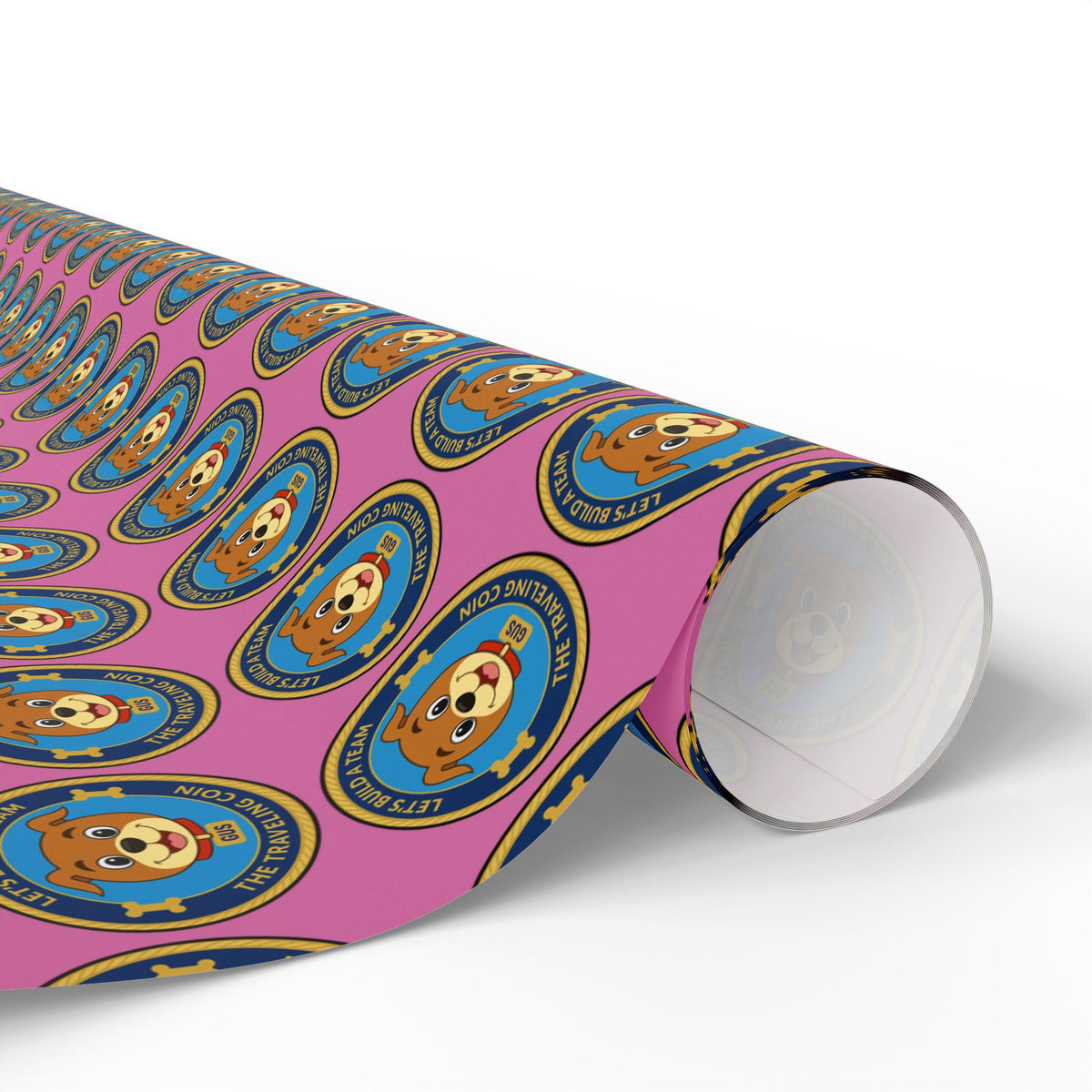 The Traveling Coin Wrapping Paper - Light Pink