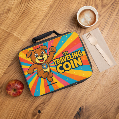 The Traveling Coin Kids Retro Lunch Bag