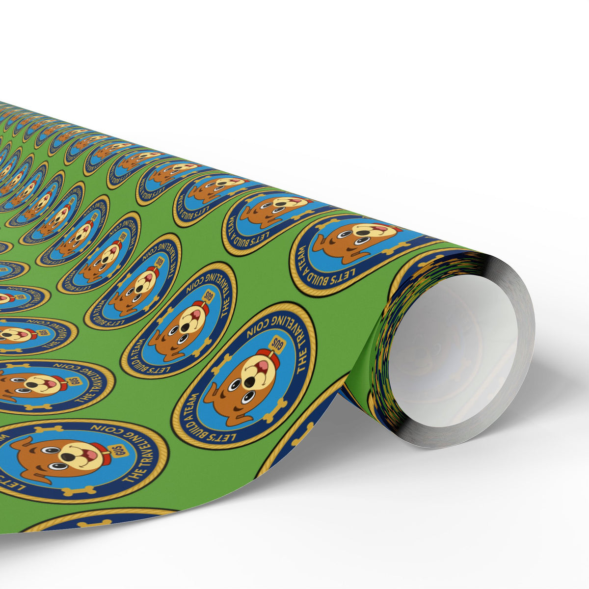The Traveling Coin Wrapping Paper - Green