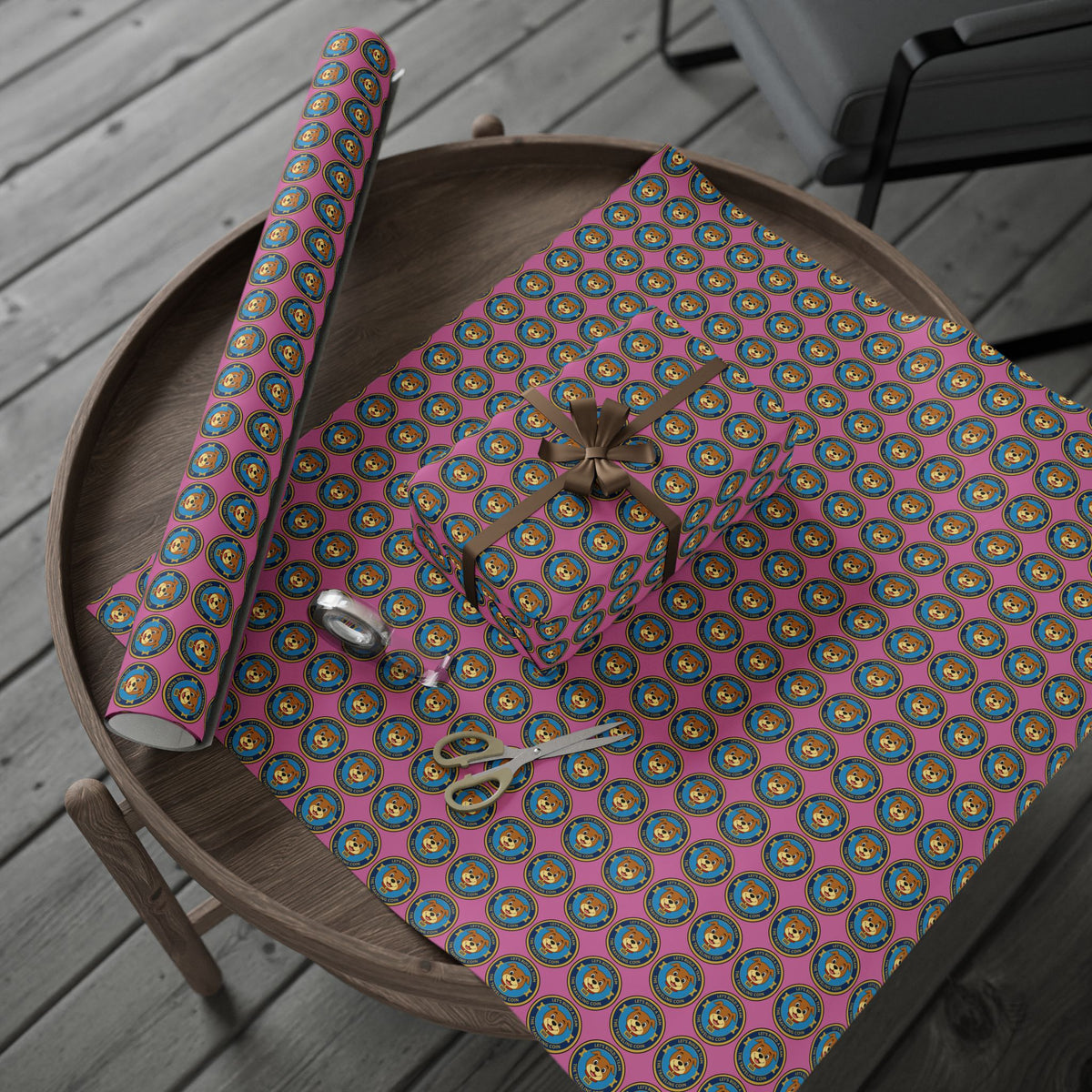 The Traveling Coin Wrapping Paper - Light Pink