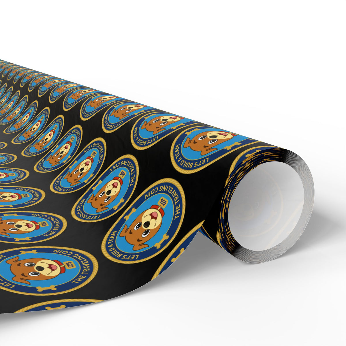 The Traveling Coin Wrapping Paper - Black