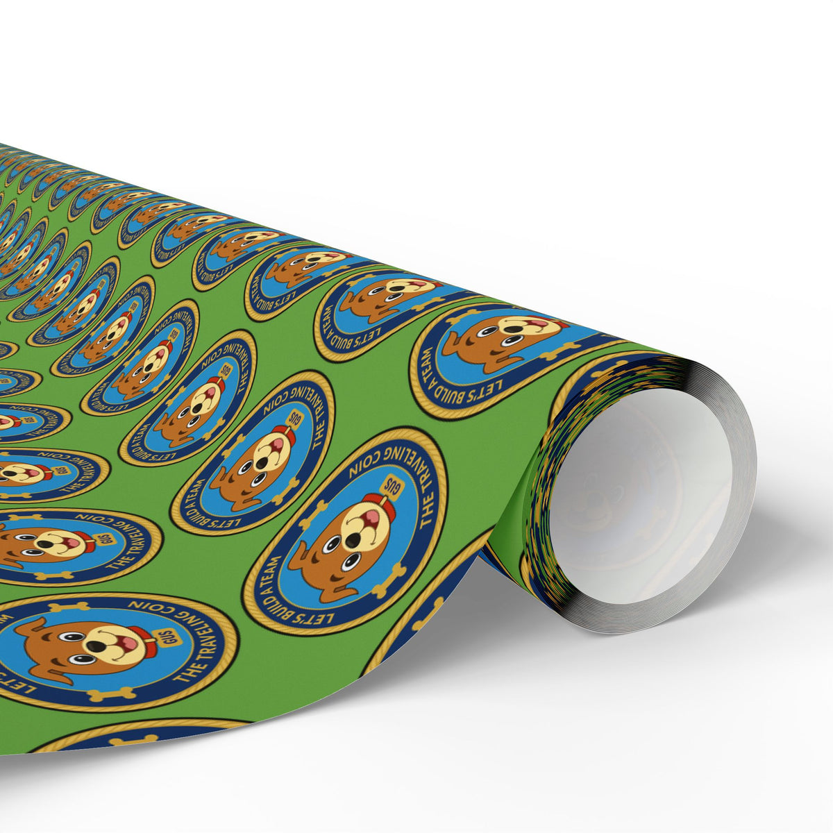 The Traveling Coin Wrapping Paper - Green