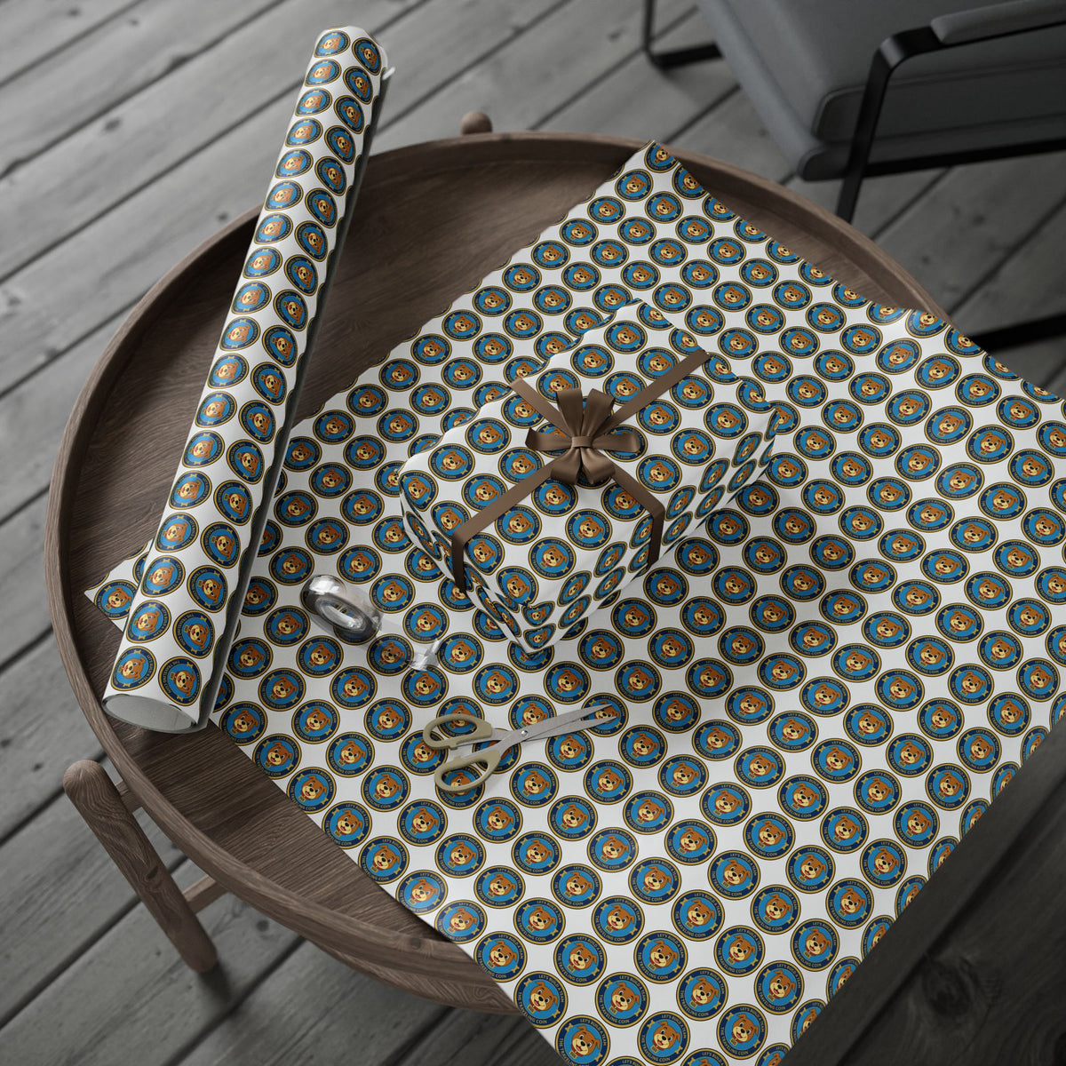 The Traveling Coin Wrapping Paper - White
