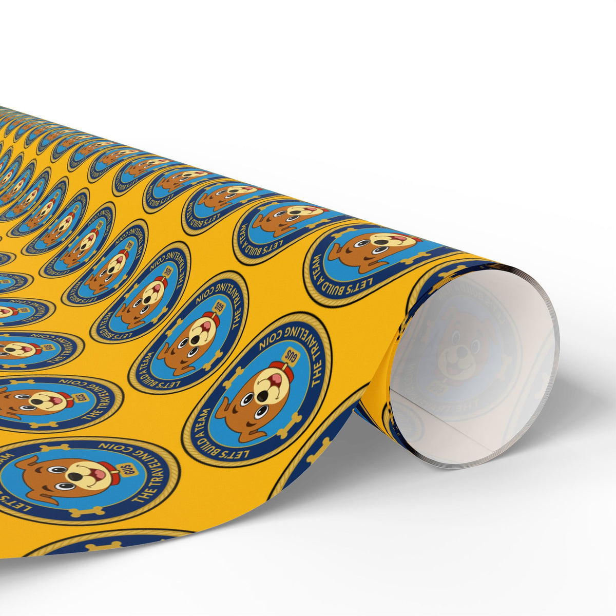 The Traveling Coin Wrapping Paper - Yellow