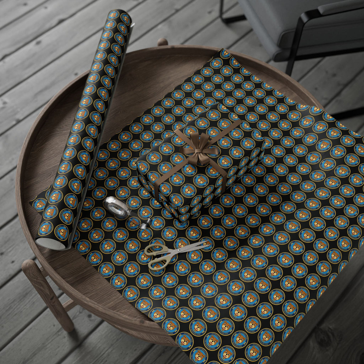 The Traveling Coin Wrapping Paper - Black
