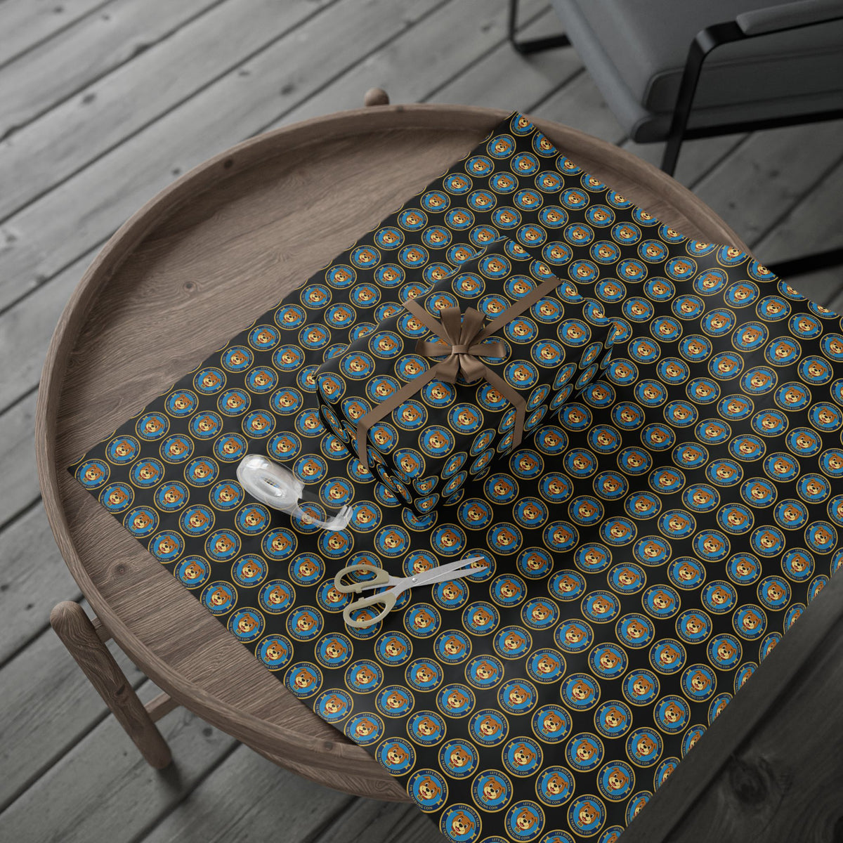 The Traveling Coin Wrapping Paper - Black